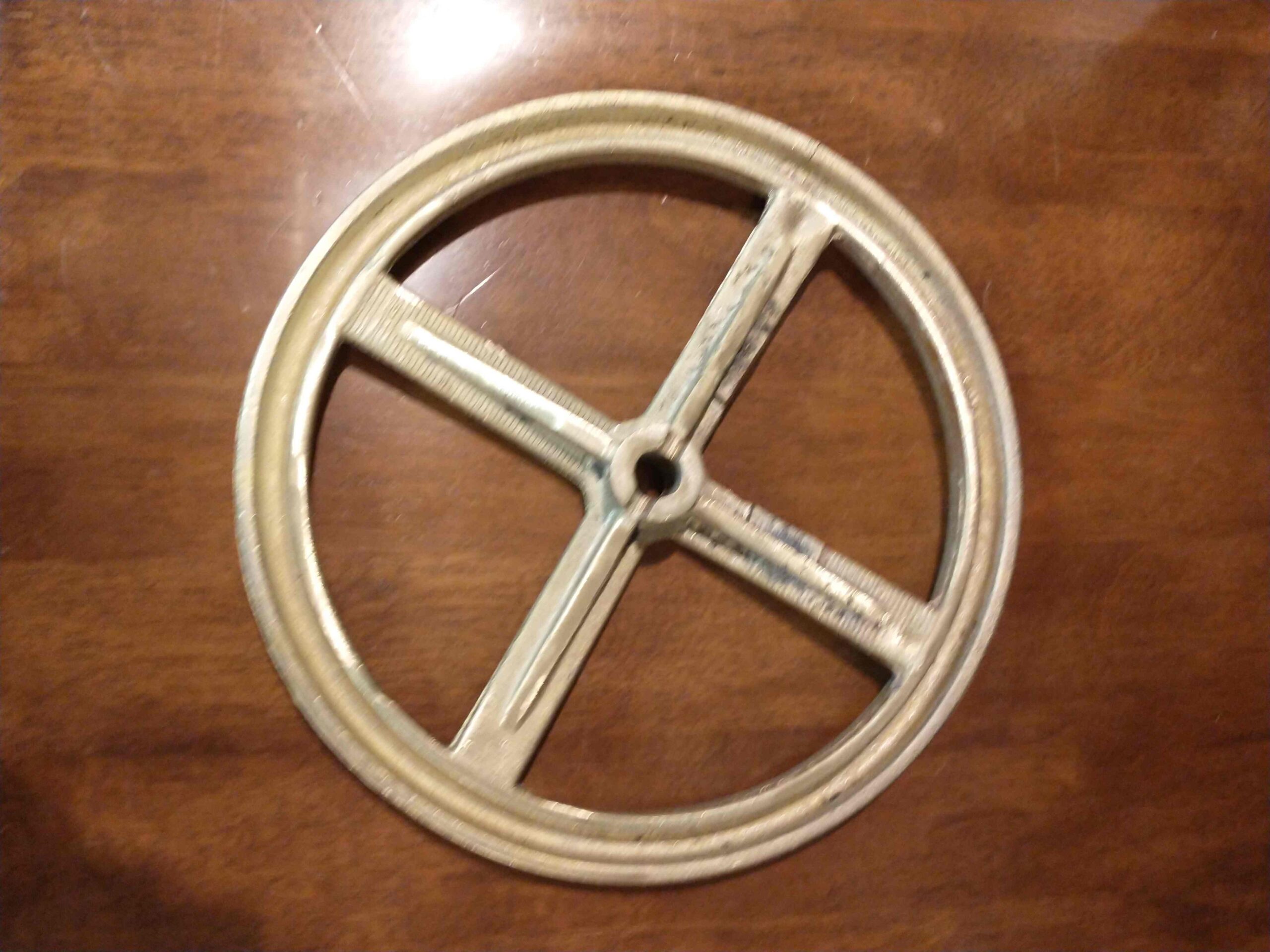 Back Of Brass Steering Wheel